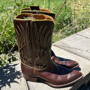 Vintage cowboy boots. They are labeled Ranger Boot Co Terrell, Texas.